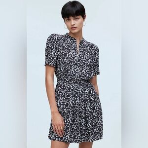 NWT Madewell button up blouson sleeve mini dress size 2